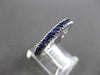 ESTATE 1.05CT AAA ROUND SAPPHIRE 14KT WHITE GOLD ETERNITY RING BAND 3mm #23709