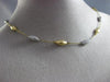 ESTATE 1.35CT DIAMOND 14K WHITE & YELLOW GOLD MATTE SHINNY BY THE YARD NECKLACE