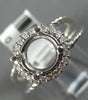 ESTATE .19CT DIAMOND 14KT WHITE GOLD ROUND HALO ROPE SEMI MOUNT ENGAGEMENT RING