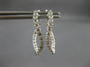 ESTATE 1.0CT DIAMOND 14K WHITE GOLD CLASSIC OVAL CURVED INSIDE OUT HOOP EARRINGS