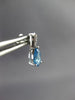 ESTATE 2.02CT DIAMOND & AAA BLUE TOPAZ 14K WHITE GOLD TEAR DROP HANGING EARRINGS