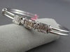 .78CT ROUND & BAGUETTE DIAMOND 18KT WHITE GOLD 3D SQUARE FLEXIBLE LOVE BANGLE