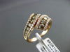 ESTATE WIDE 1.3CT WHITE & FANCY YELLOW DIAMOND 14KT ROSE GOLD ETOILE DOUBLE RING