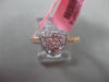 ESTATE .30CT WHITE & PINK DIAMOND 18KT WHITE & ROSE GOLD TRIANGULAR CLASSIC RING