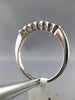 ESTATE .28CT DIAMOND 18KT WHITE GOLD SEMI BEZEL 7 STONE ANNIVERSARY RING #4434