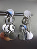 ESTATE 14KT WHITE GOLD CLASSIC 3D MULTI CIRCLE HANGING POST EARRINGS #1641