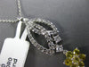 ESTATE LARGE .57CT DIAMOND & AAA YELLOW SAPPHIRE 14KT WHITE GOLD FLOWER PENDANT