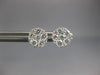 ESTATE LARGE .75CT ROUND DIAMOND 18KT WHITE GOLD CLASSIC FLOWER CLUSTER EARRINGS