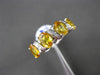 ANTIQUE 1.37CT DIAMOND & AAA YELLOW SAPPHIRE 18KT WHITE GOLD 4 STONE LOVE RING