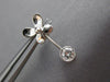 ESTATE .40CT DIAMOND 18KT WHITE GOLD 3D BEZEL BUTTERFLY HANGING EARRINGS #6417