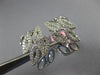 ESTATE WIDE .48CT DIAMOND 18KT WHITE GOLD MULTI LEAF UMBRELLA CLIP ON EARRINGS