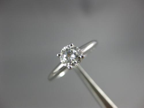.42CT DIAMOND 14KT WHITE GOLD 4.5MM ROUND SOLITAIRE ENGAGEMENT RING F VVS#26578
