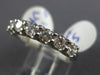 ESTATE 1.05CT ROUND DIAMOND 14KT WHITE GOLD 3D CLASSIC 7 STONE ANNIVERSARY RING