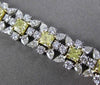 ESTATE LARGE & WIDE 19.0CT MULTI COLOR DIAMOND 18K TWO TONE GOLD TENNIS BRACELET