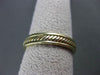 ANTIQUE WIDE 14KT WHITE & YELLOW GOLD ROPE WEDDING ANNIVERSARY RING 4mm #23539