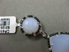 ESTATE LARGE 22.18CT WHITE & BLACK DIAMOND & WHITE AGATE 14KT WHITE GOLD PENDANT