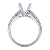 ESTATE LARGE .80CT DIAMOND 18KT WHITE GOLD BUTTERFLY SEMI MOUNT ENGAGEMENT RING