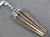ESTATE LARGE 1.72CT DIAMOND 18KT WHITE & ROSE GOLD 3D JOURNEY CHANDELIER PENDANT