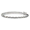ESTATE 1.91CT DIAMOND 18K WHITE GOLD 3D ROUND PAVE SEMI ETERNITY BANGLE BRACELET