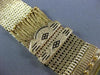 ANTIQUE LARGE PERLE .30CT DIAMOND 14KT YELLOW GOLD TASSEL BRACELET WATCH #24924