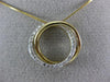 ESTATE .20CT DIAMOND 14KT YELLOW GOLD ROUND CIRCULAR LOVE KNOT FLOATING PENDANT