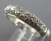 ESTATE 1.10CT ROUND DIAMOND 14K WHITE GOLD PAVE WEDDING ANNIVERSARY RING #21426