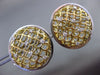 ESTATE LARGE .31CT DIAMOND 18KT TWO TONE GOLD 3D OPEN FILIGREE CIRCULAR EARRINGS