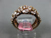 ESTATE WIDE 3.77CT PINK DIAMOND 18K ROSE GOLD MULTI ROW WEDDING ANNIVERSARY RING