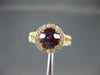 ESTATE 2.67CT DIAMOND & AAA AMETHYST 14KT WHITE GOLD ROUND HALO ENGAGEMENT RING