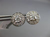 ESTATE .75CT DIAMOND 14KT WHITE GOLD CLASSIC SOLITAIRE ROUND HALO STUD EARRINGS