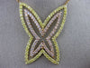 LARGE GIA 3.07CT PINK & FANCY DIAMOND 18KT WHITE & ROSE GOLD BUTTERFLY NECKLACE