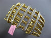 ESTATE 1.10CT DIAMOND 14K YELLOW GOLD 3D MULTI ROW ROPE FLEXIBLE BANGLE BRACELET