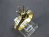 ESTATE .90CT DIAMOND 18KT 2 TONE GOLD 3D ROUND SEMI MOUNT ENGAGEMENT RING #7582
