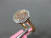 ESTATE .61CT WHITE & PINK DIAMOND 18KT ROSE GOLD CLASSIC CLUSTER OCTAGON RING
