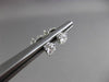 ESTATE .46CT ROUND DIAMOND 14KT WHITE GOLD SOLITAIRE STUD EARRINGS 4mm #1767