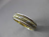 ESTATE 14KT WHITE & YELLOW GOLD HANDCRAFTED ROPE WEDDING BAND RING 7mm #23216