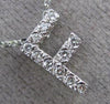 ESTATE .20CT DIAMOND 14KT WHITE GOLD 3D " F " INITIAL FLOATING PENDANT #19410