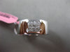 ESTATE WIDE .32CT PRINCESS DIAMOND 18K WHITE GOLD INVISIBLE FRIENDSHIP LOVE RING