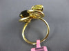 ESTATE 9.50CT AAA SMOKY TOPAZ & AAA YELLOW TOPAZ 14K YELLOW GOLD LOVE KNOT RING