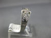 ANTIQUE .05CT OLD MINE DIAMOND 14KT WHITE GOLD 3D CLASSIC ENGAGEMENT PINKY RING