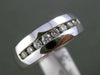 ESTATE WIDE .33CT DIAMOND 14KT WHITE GOLD 3D CHANNEL WEDDING ANNIVERSARY RING