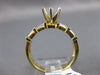 ESTATE WIDE .73CT DIAMOND 14KT YELLOW GOLD 3D 6 PRONG SEMI MOUNT ENGAGEMENT RING