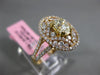 GIA LARGE 1.86CT WHITE & YELLOW DIAMOND 18K ROSE GOLD FILIGREE ENGAGEMENT RING