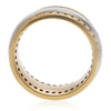 ESTATE .75CT DIAMOND 14K WHITE & YELLOW GOLD 3D CLASSIC WEDDING ANNIVERSARY RING