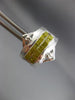 ESTATE 1.19CT WHITE & INTENSE FANCY YELLOW DIAMOND 14KT WHITE GOLD STUD EARRINGS