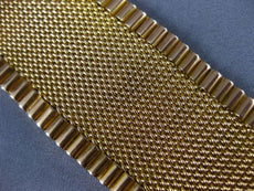 ANTIQUE WIDE & LONG 18KT ROSE GOLD CLASSIC WOVEN MESH HANDCRAFTED BRACELET #1556