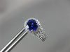 ESTATE 1.35CT DIAMOND & AAA TANZANITE 14KT WHITE GOLD 3D HALO HANGING EARRINGS