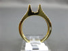 ESTATE WIDE .30CT DIAMOND 14KT YELLOW GOLD 3D 3 ROW SEMI MOUNT ENGAGEMENT RING