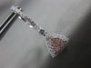 ESTATE .83CT WHITE & PINK DIAMOND 14KT WHITE & ROSE GOLD TRILLION HALO EARRINGS