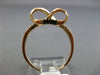 ESTATE WIDE .21CT DIAMOND 14K ROSE GOLD 3D CLASSIC OPEN BOWTIE LOVE PROMISE RING